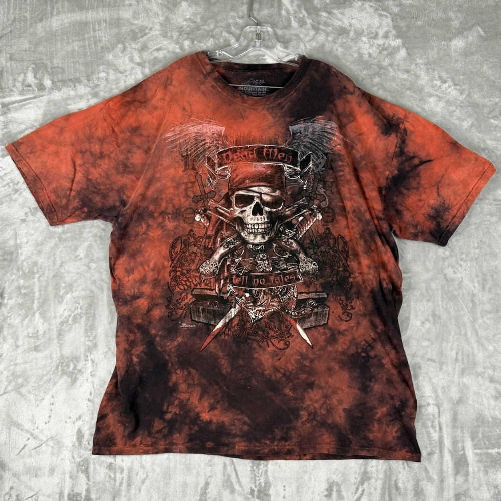 The Mountain Skull & Crossbones Tie Dye Graphic T Shirt 3XL